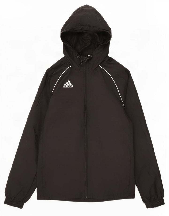 Jachetă de ploaie cu glugă pentru bărbați Adidas UK 36 Poliamidă neagră mică