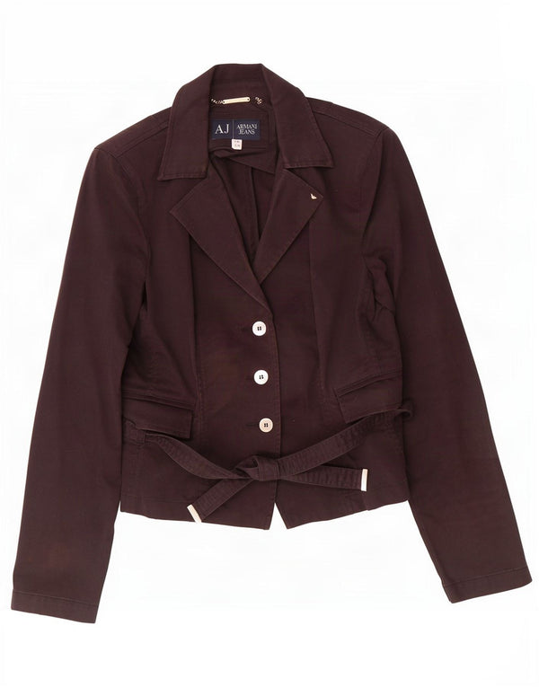 Jachetă Blazer pentru Damă Armani Jeans cu 3 nasturi EU 46 XL Bumbac maro