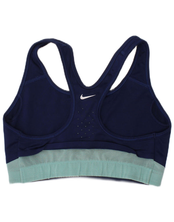 Nike Womens Dri Fit Graphic Sutien Sport Vest Top Mic Bleumarin Sport