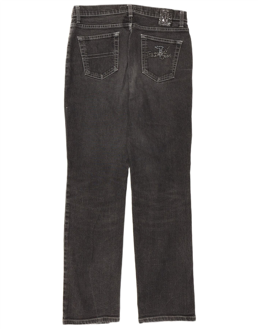 Blugi drepti pentru femei Trussardi W29 L31 bumbac gri