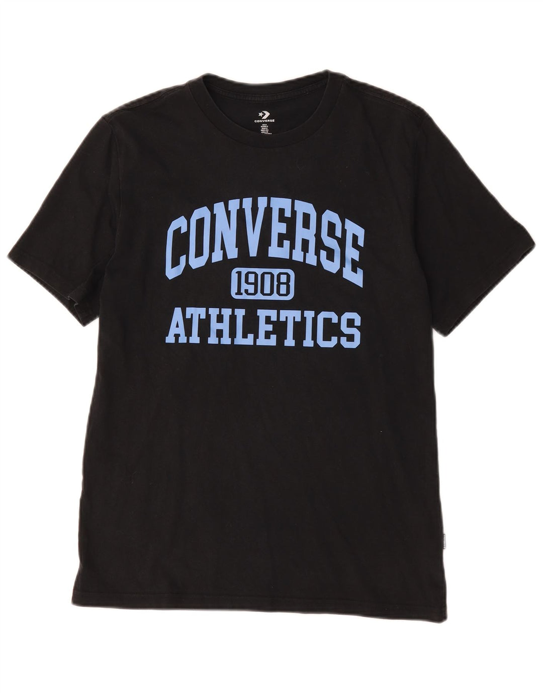 Tricou grafic Converse pentru bărbați Top mic, negru, bumbac