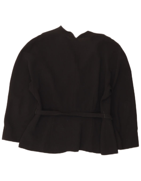 Vintage Womens 4 Button 3/4 Sleeve Blazer Jacket IT 44 Medium Black