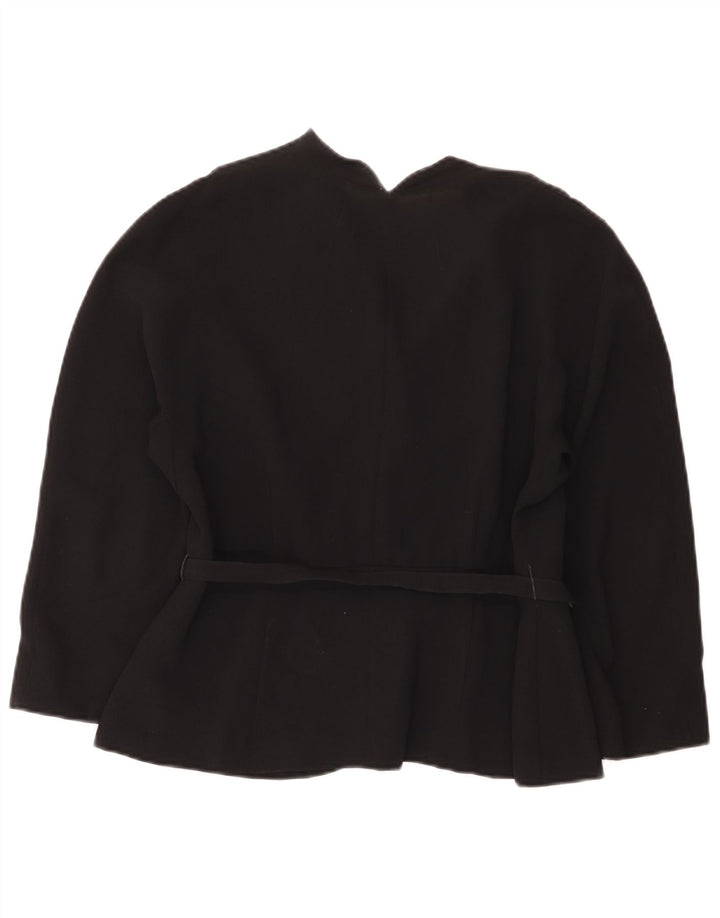 Jachetă vintage pentru femei, cu 4 nasturi, mâneci 3/4, IT 44 Medium Black