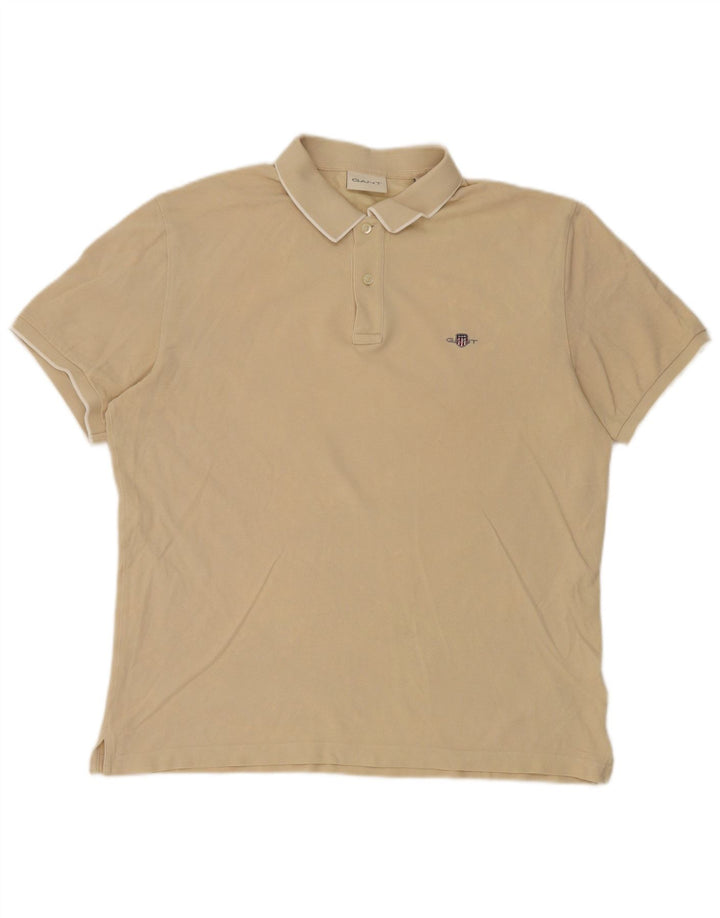 Cămașă polo GANT pentru bărbați, mare, bej, bumbac