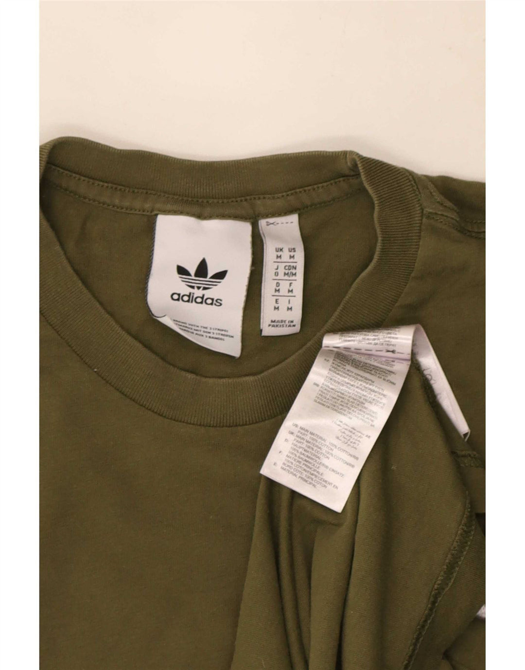 Tricou pentru bărbați Adidas Top Mediu Kaki Bumbac