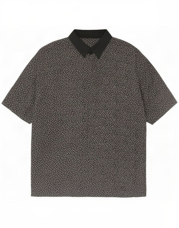 Cămașă cu mânecă scurtă pentru femei Please UK 18 XL Negru Geometric
