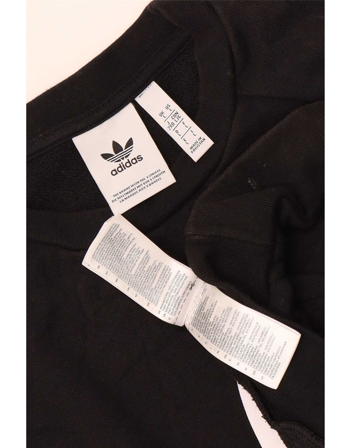 Hanorac grafic pentru bărbați Adidas Jumper mare, negru, bumbac