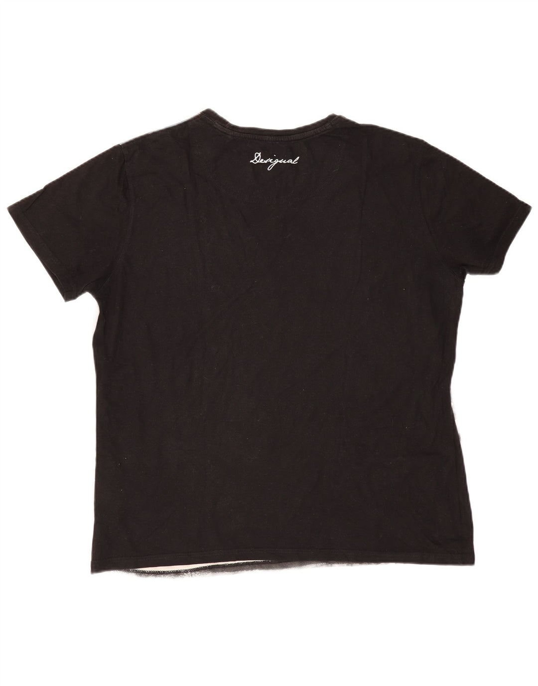 Tricou grafic DESIGUAL pentru bărbați Top 2XL gri bumbac color bloc