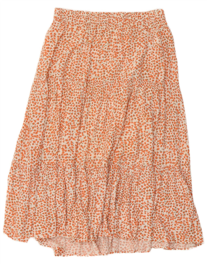 FRENCH CONNECTION Fustă A-Line pentru femei US 8 Medium W30 Orange Floral