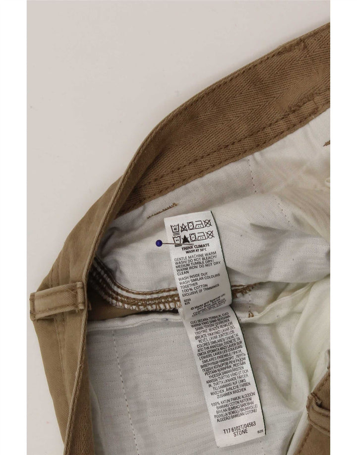 Pantaloni cargo drepti pentru bărbați Marks & Spencer W32 L29 bumbac bej