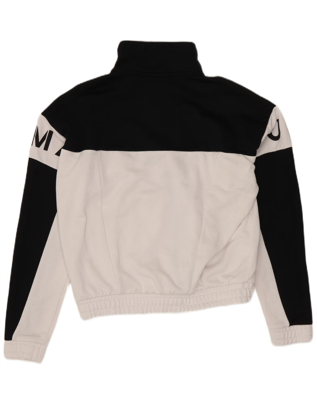 Jachetă de top pentru trening oversized Crop Puma pentru femei UK 6 XS Negru Colorblock