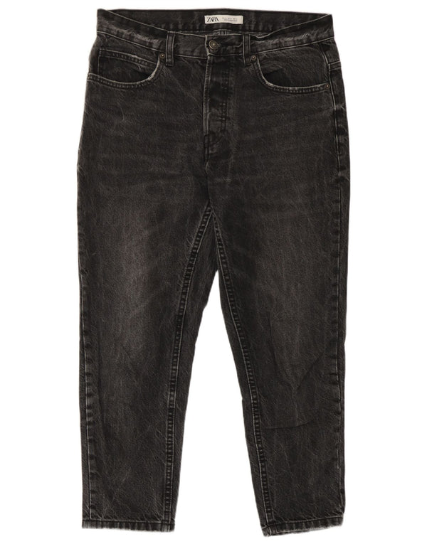 Blugi slim tăiați pentru bărbați Zara EU 42 Large W32 L24 Bumbac gri