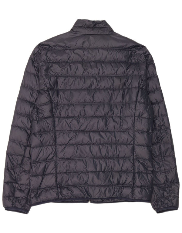 Jachetă căptușită cu grafică pentru bărbați Armani UK 44 2XL Nailon bleumarin