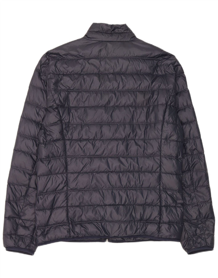 Jachetă căptușită cu grafică pentru bărbați Armani UK 44 2XL Nailon bleumarin