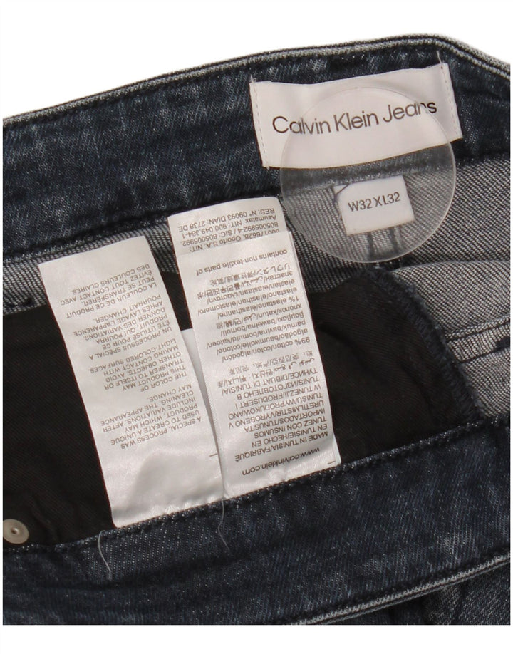 Blugi slim pentru bărbați CALVIN KLEIN W32 L32 Bumbac albastru