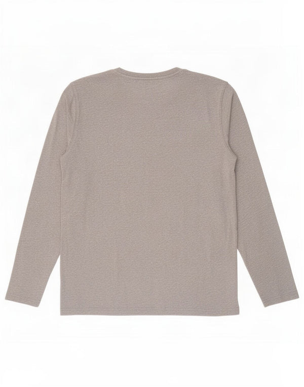 Fat Face Mens Top Long Sleeve Small Grey Cotton