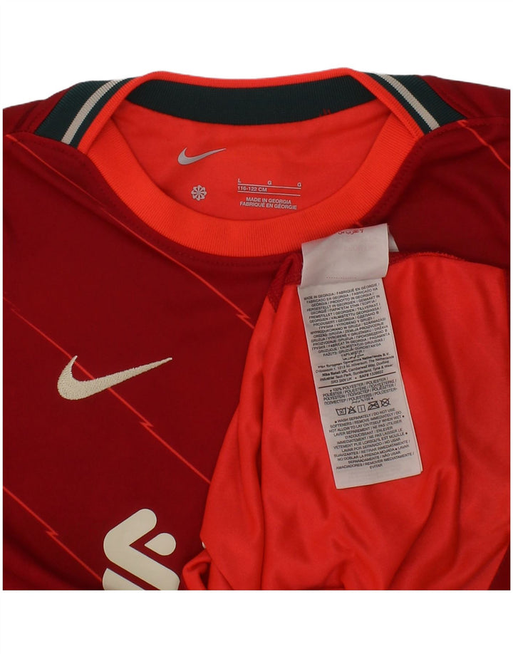 Tricou grafic Liverpool pentru băieți Nike Top 6-7 ani Poliester roșu mare