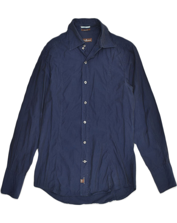 GUESS BY MARCIANO Mens Shirt Medium Navy Blue Cotton Vintage Guess By Marciano and Second-Hand Guess By Marciano from Messina Hembry 