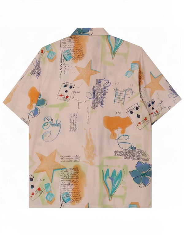 Yorn Cămașă supradimensionată pentru femei cu model abstract EU 36 Mic Multicolor