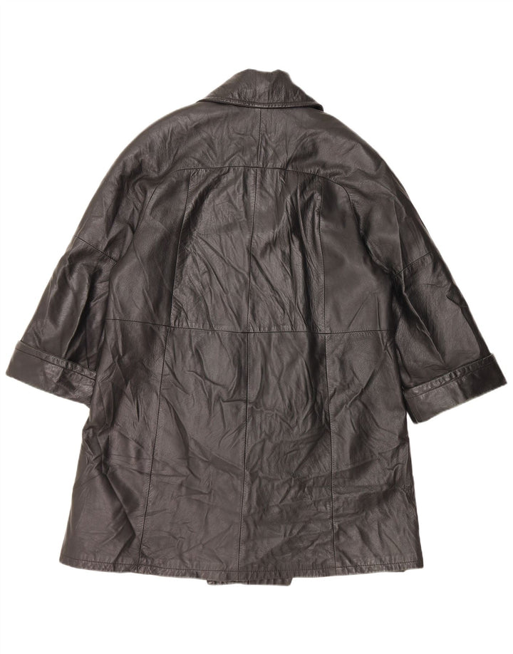 Palton din piele pentru femei VINTAGE IT 48 XL negru