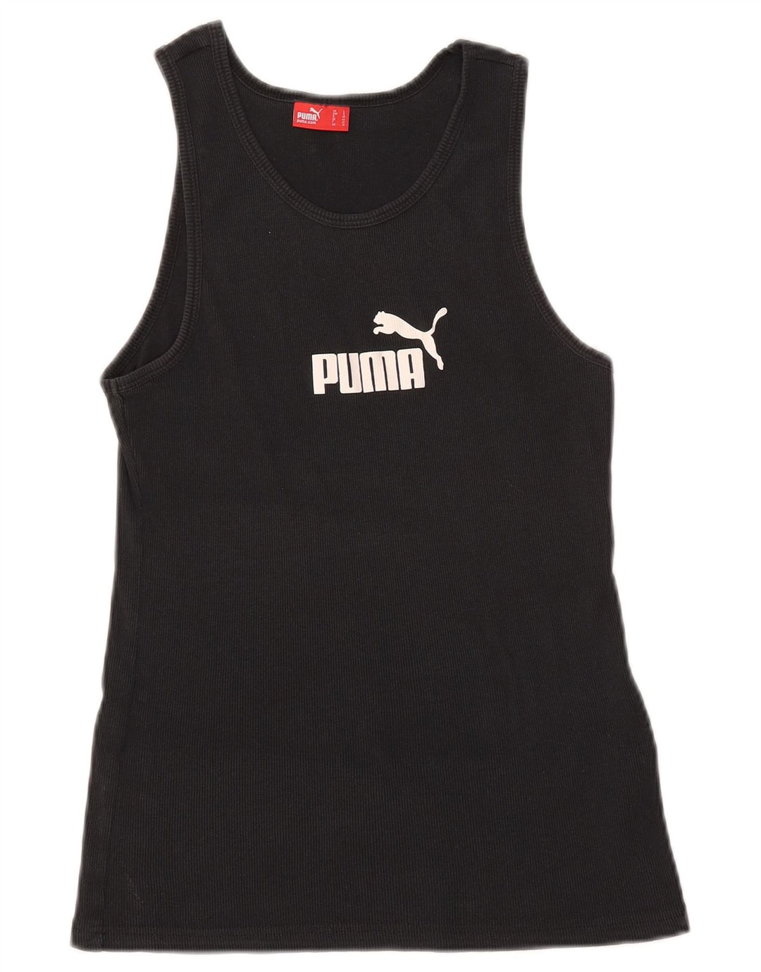 Top cu vestă grafică Puma pentru femei UK 14, mare, negru, bumbac