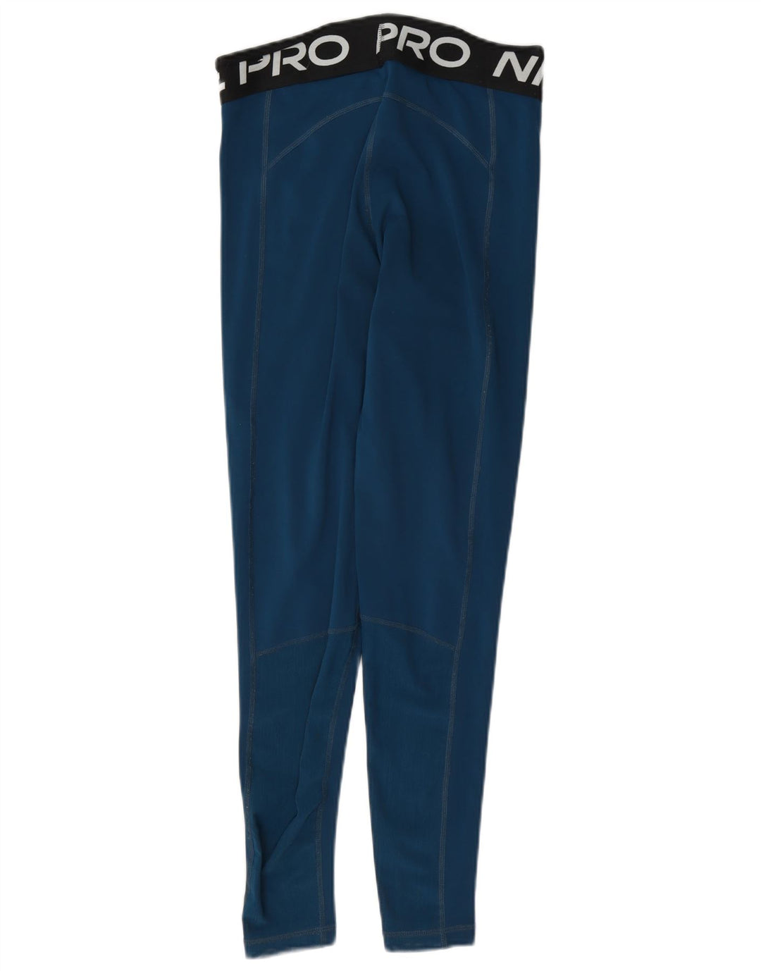 Leggings cu grafică Nike Dri Fit pentru femei UK 10 Mic, albastru, poliester bloc de culoare