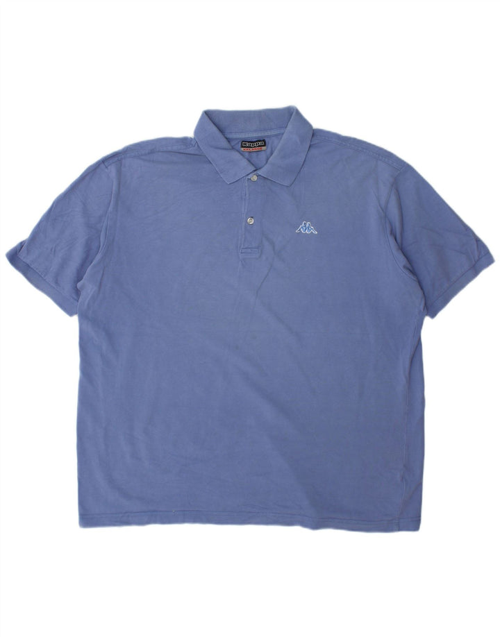 Cămașă polo pentru bărbați Kappa 2XL, bumbac albastru