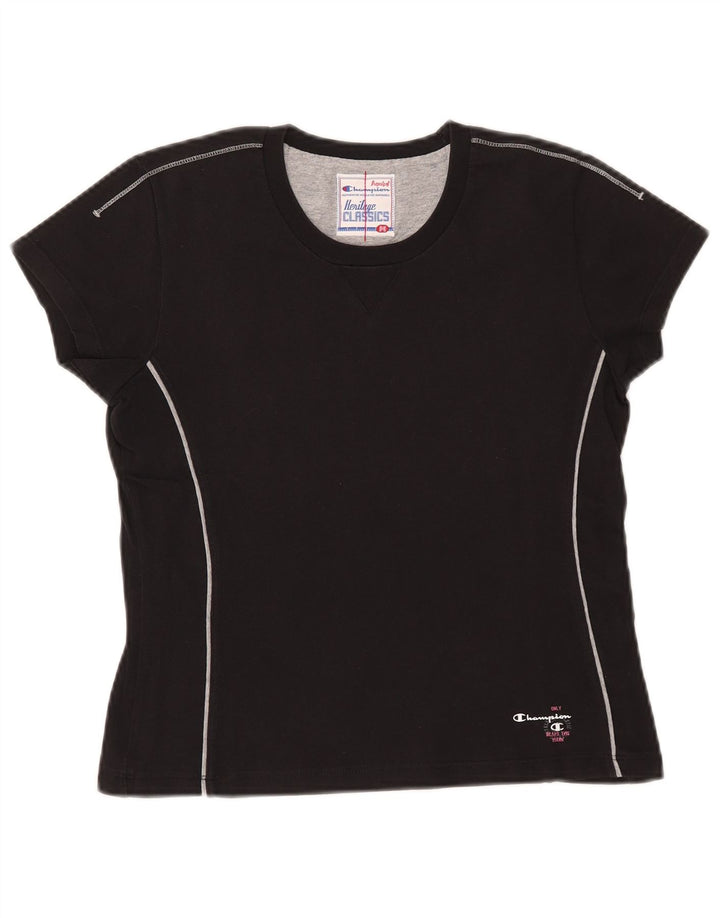 CHAMPION Tricou Crop Heritage Classics pentru femei UK 12 Medium Negru