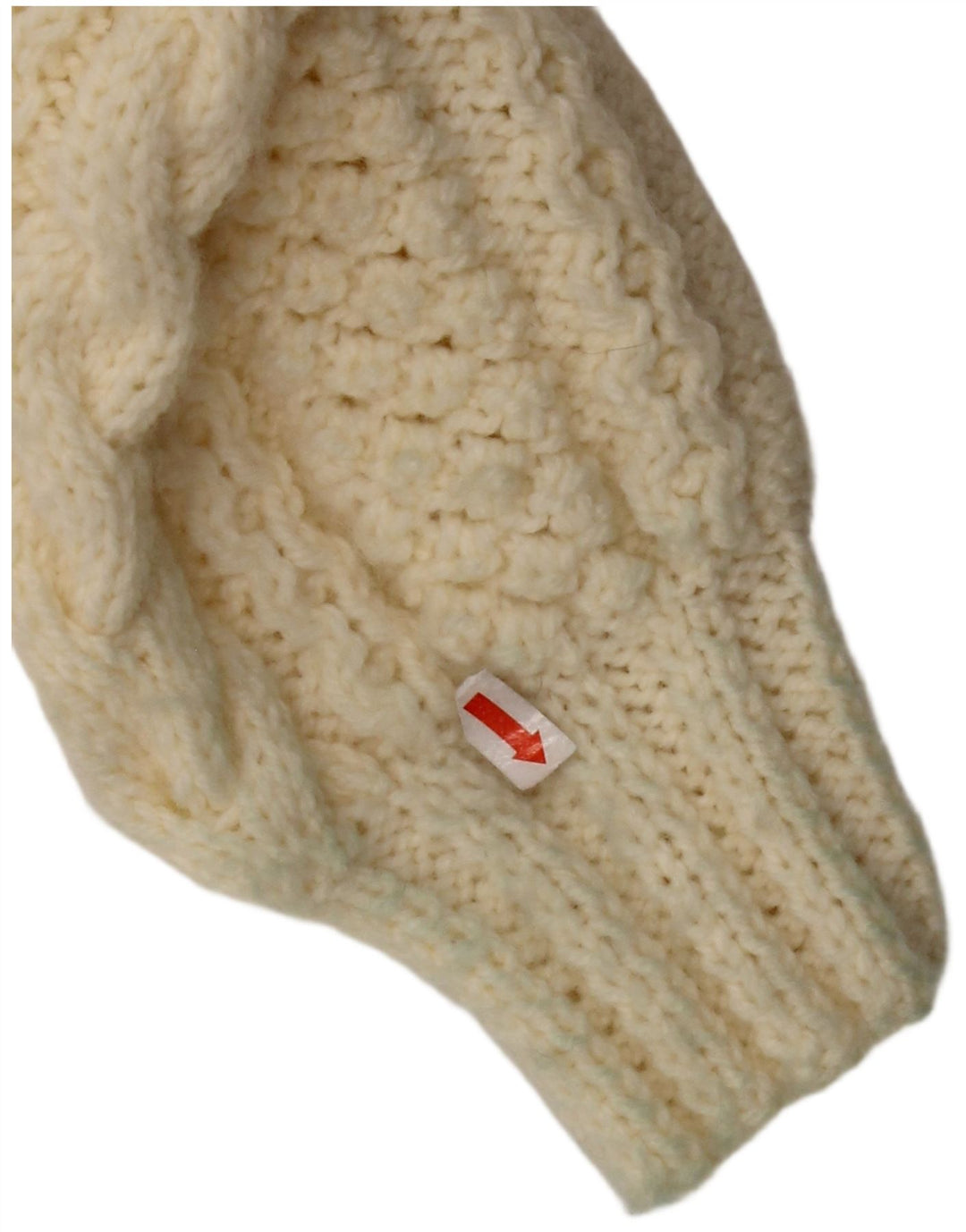 Pulover VINTAGE pentru femei cu decolteu triplu UK 14, mare, alb