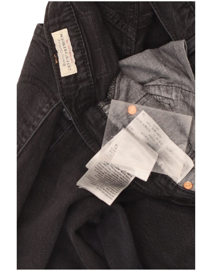 Blugi 501 drepti pentru bărbați Levi's W26 L30 bumbac negru