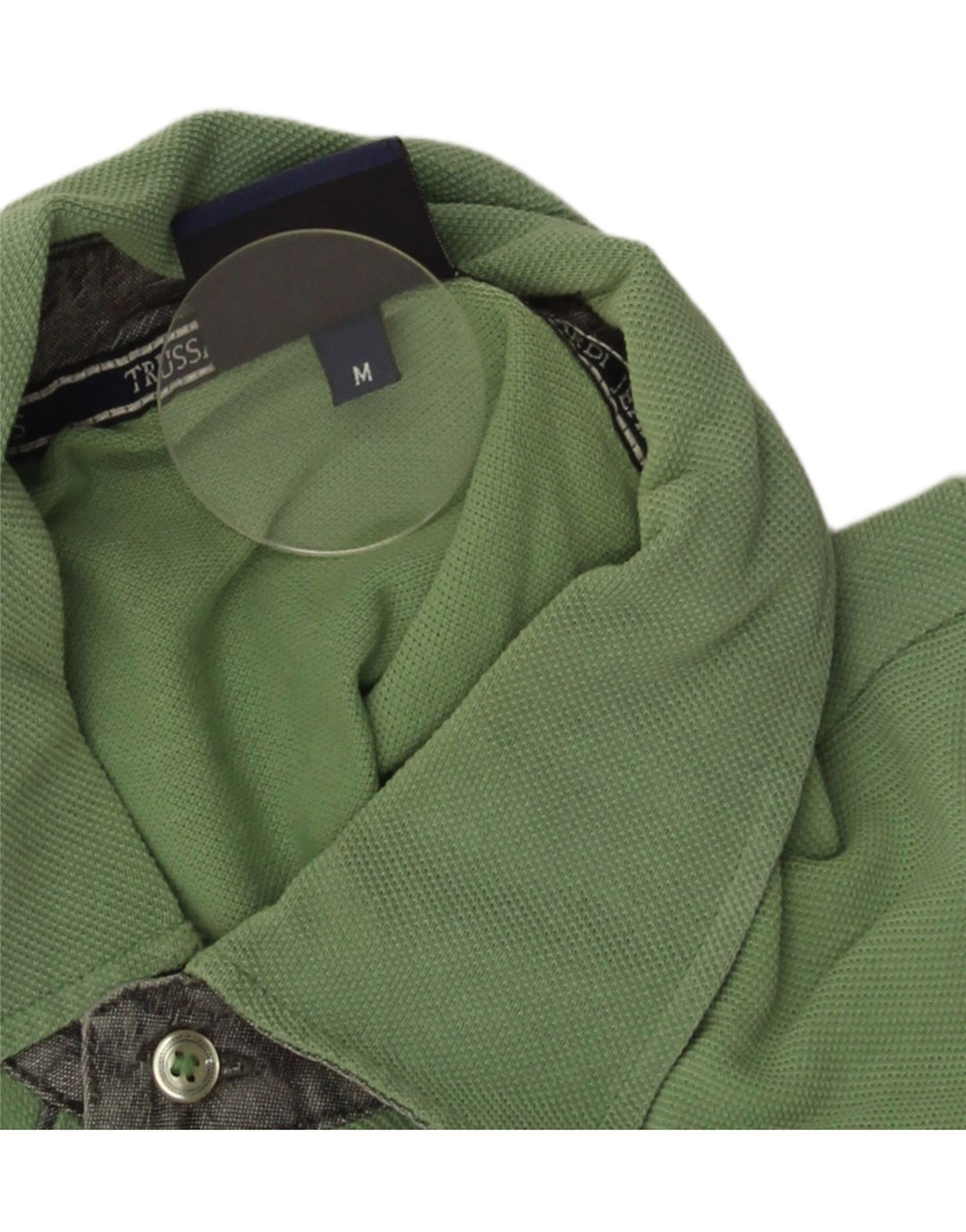 Tricou polo Trussardi Jeans pentru bărbați, bumbac verde mediu