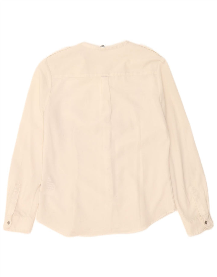 Bluză cămașă pentru femei Calvin Klein UK 10 Poliester alb mic