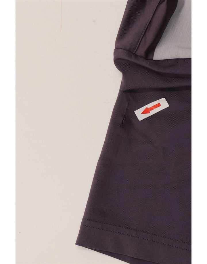 Polo de golf pentru bărbați Adidas, poliester cu dungi mari violet