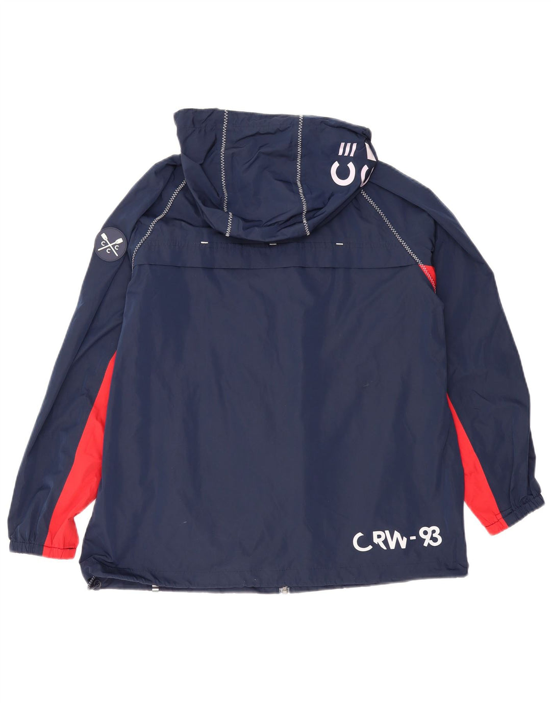 Crew Clothing Jachetă de ploaie cu grafică pentru femei UK 12 Medium Bleumarin Colorblock