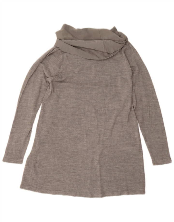 Marks & Spencer Top pentru femei cu mânecă lungă UK 14 Medium Gri pete acrilic