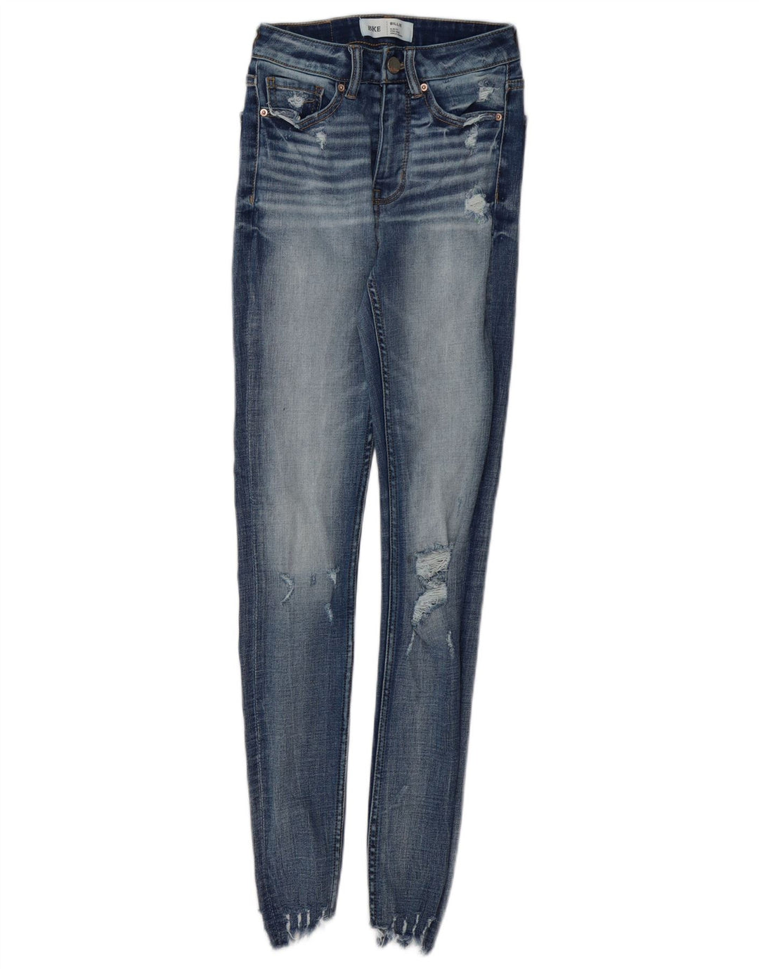 Blugi skinny pentru femei Billie Distressed Slim Fit L23 L29 Bumbac albastru