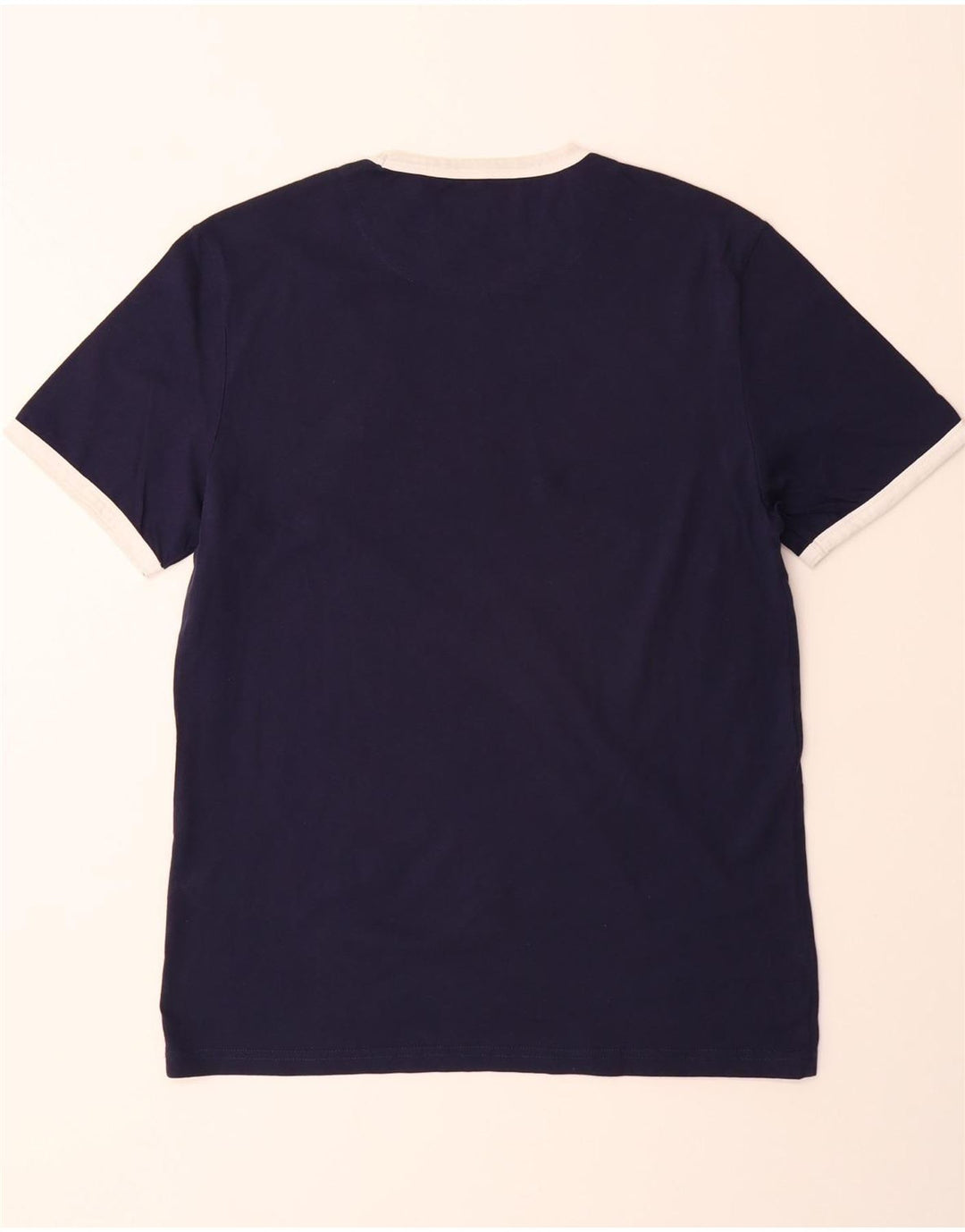 LYLE & SCOTT Mens T-Shirt Top Medium Navy Blue Cotton
