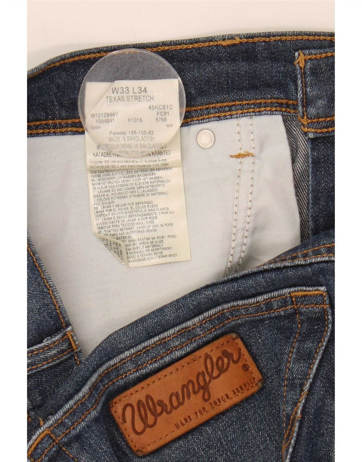 Pantaloni scurți Wrangler Texas Stretch Denim W33 Bumbac albastru mediu