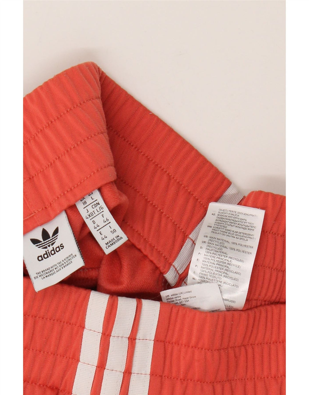 Pantaloni scurți sport Adidas pentru femei UK 18 XL Portocaliu poliester