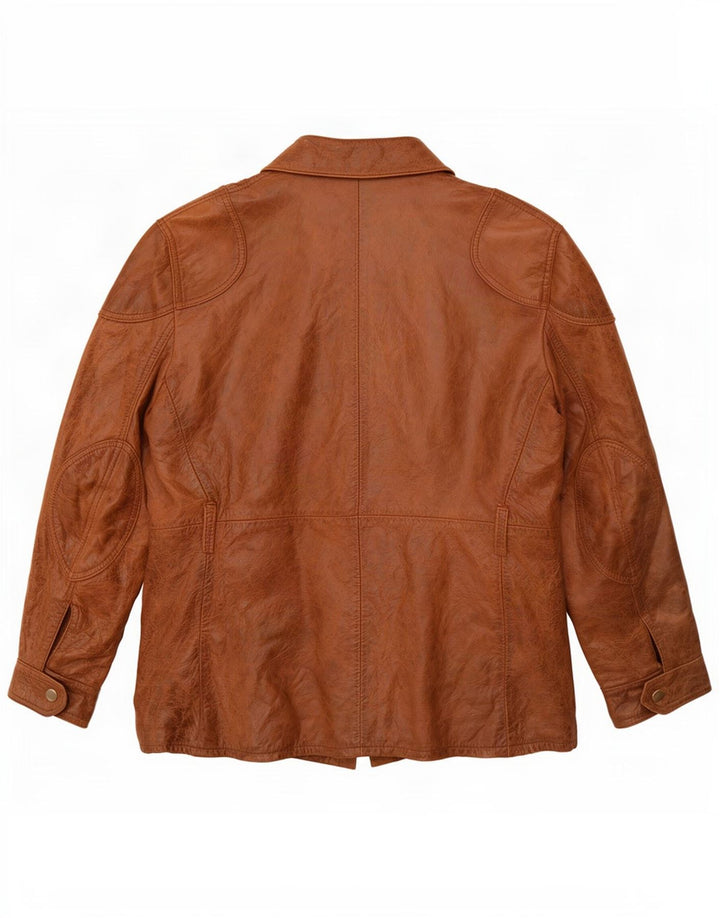 Jachetă de piele vintage pentru bărbați IT 54 2XL maro