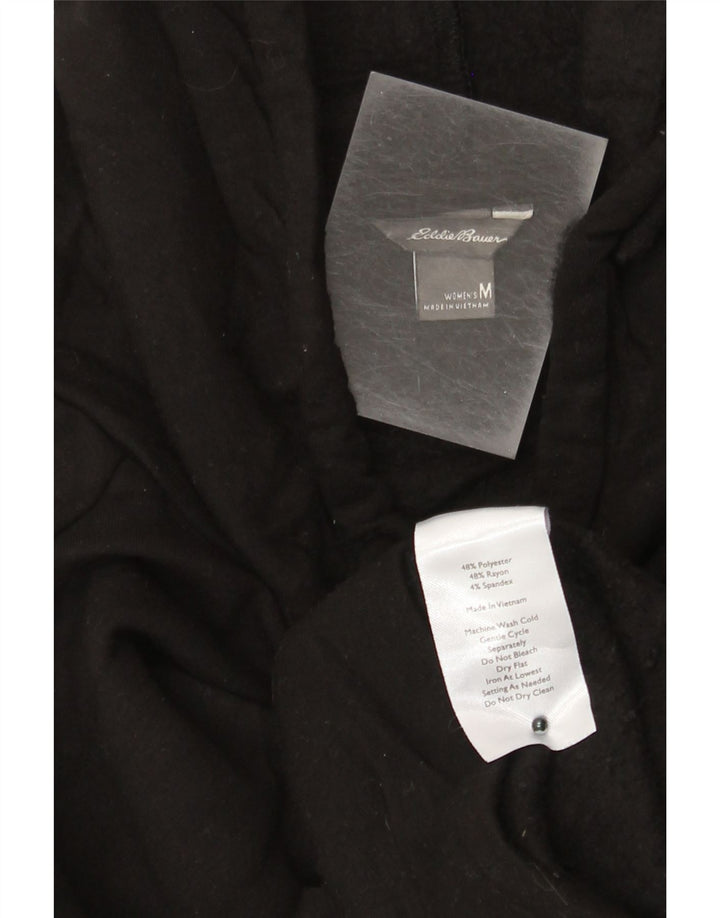 Eddie Bauer Pulover cu glugă cu formă largi pentru femei UK 14 Poliester mediu negru