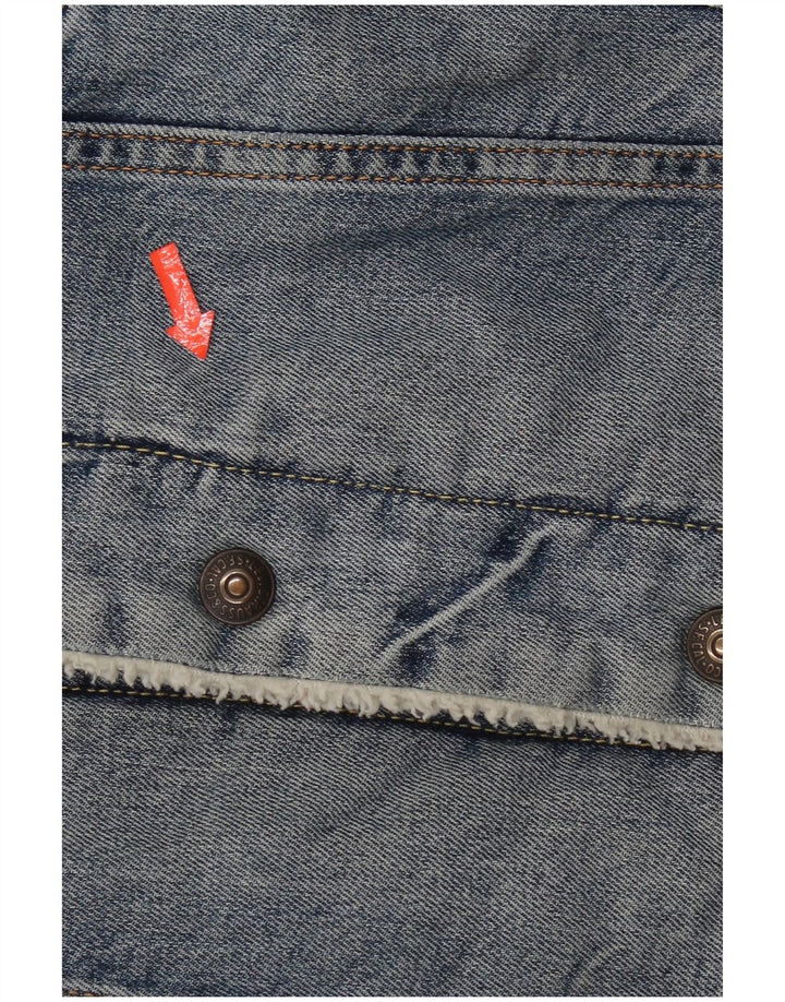 Jachetă pentru bărbați Levi's Sherpa Denim UK 36 Small Blue Bumbac