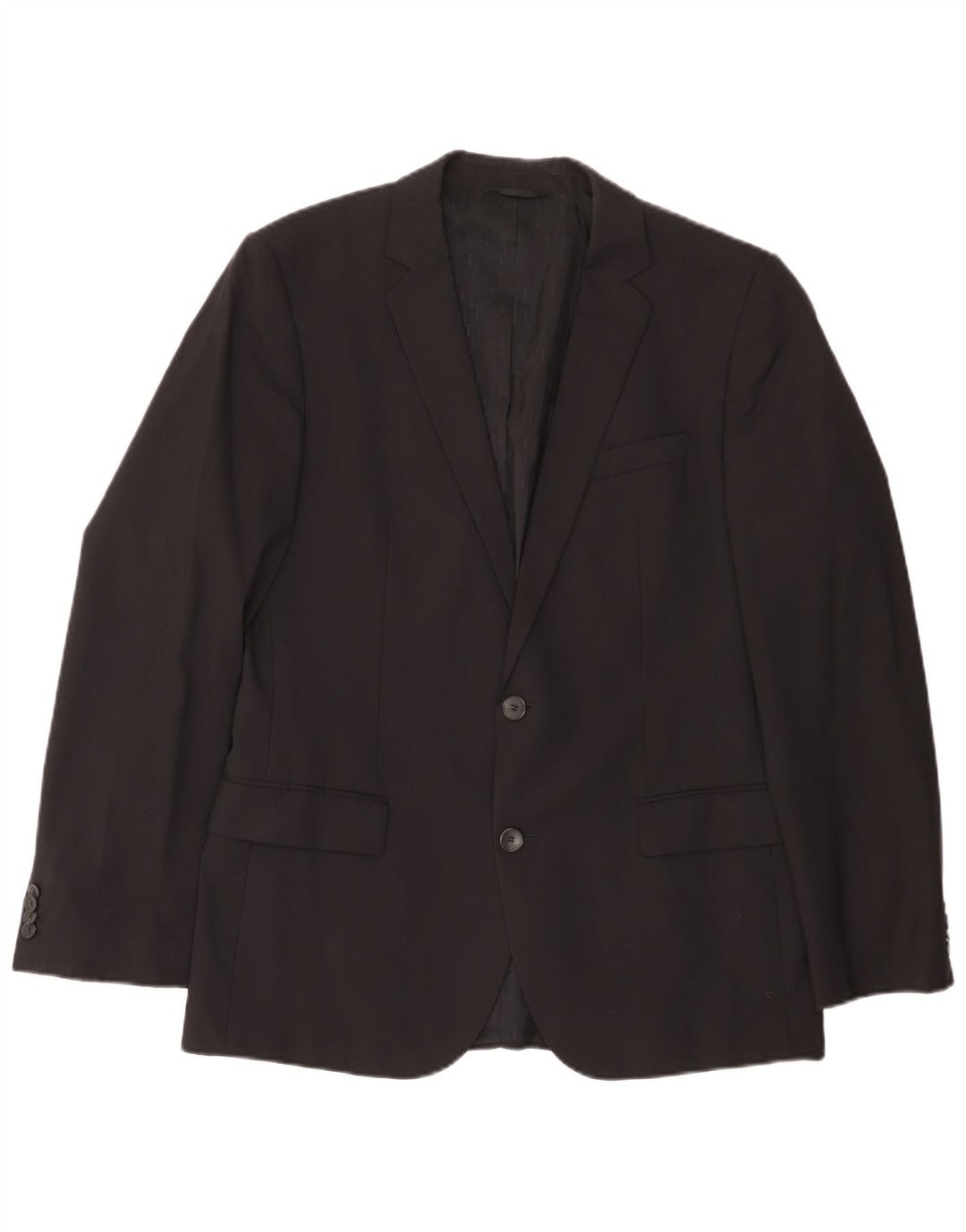 Blazer pentru bărbați Hugo Boss cu 2 nasturi EU 50 Lână mare neagră