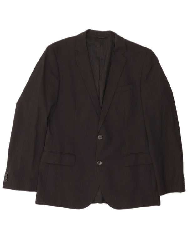 Blazer pentru bărbați Hugo Boss cu 2 nasturi EU 50 Lână mare neagră