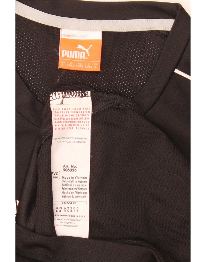 Tricou grafic Puma pentru bărbați Top mare poliester negru