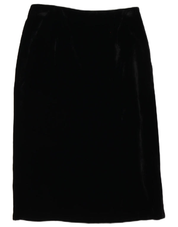 Aspesi Fusta Midi De Catifea De Talie Inalta IT 46 Large W30 Negru