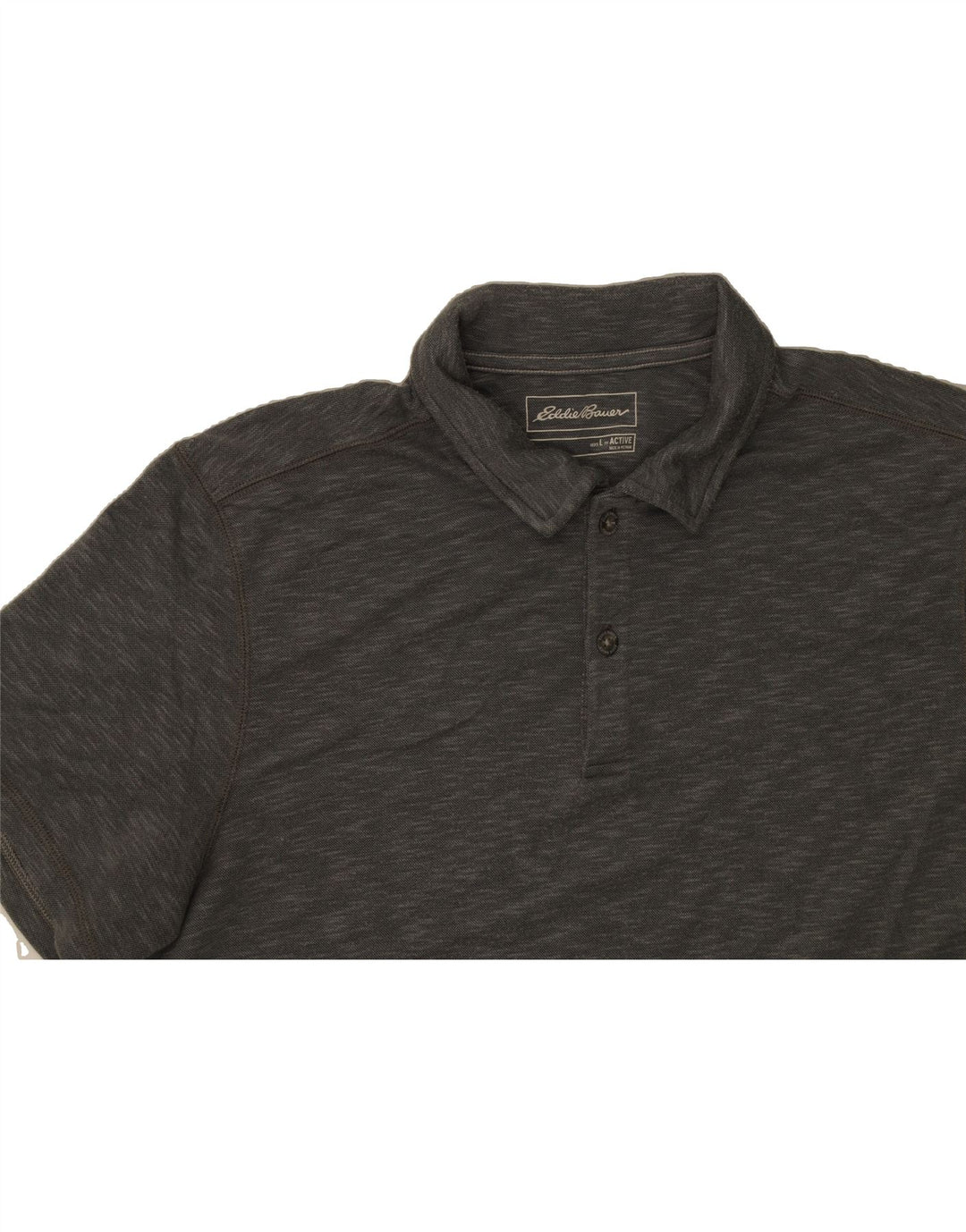 EDDIE BAUER Mens Polo Shirt Large Grey Cotton Vintage Eddie Bauer and Second-Hand Eddie Bauer from Messina Hembry 