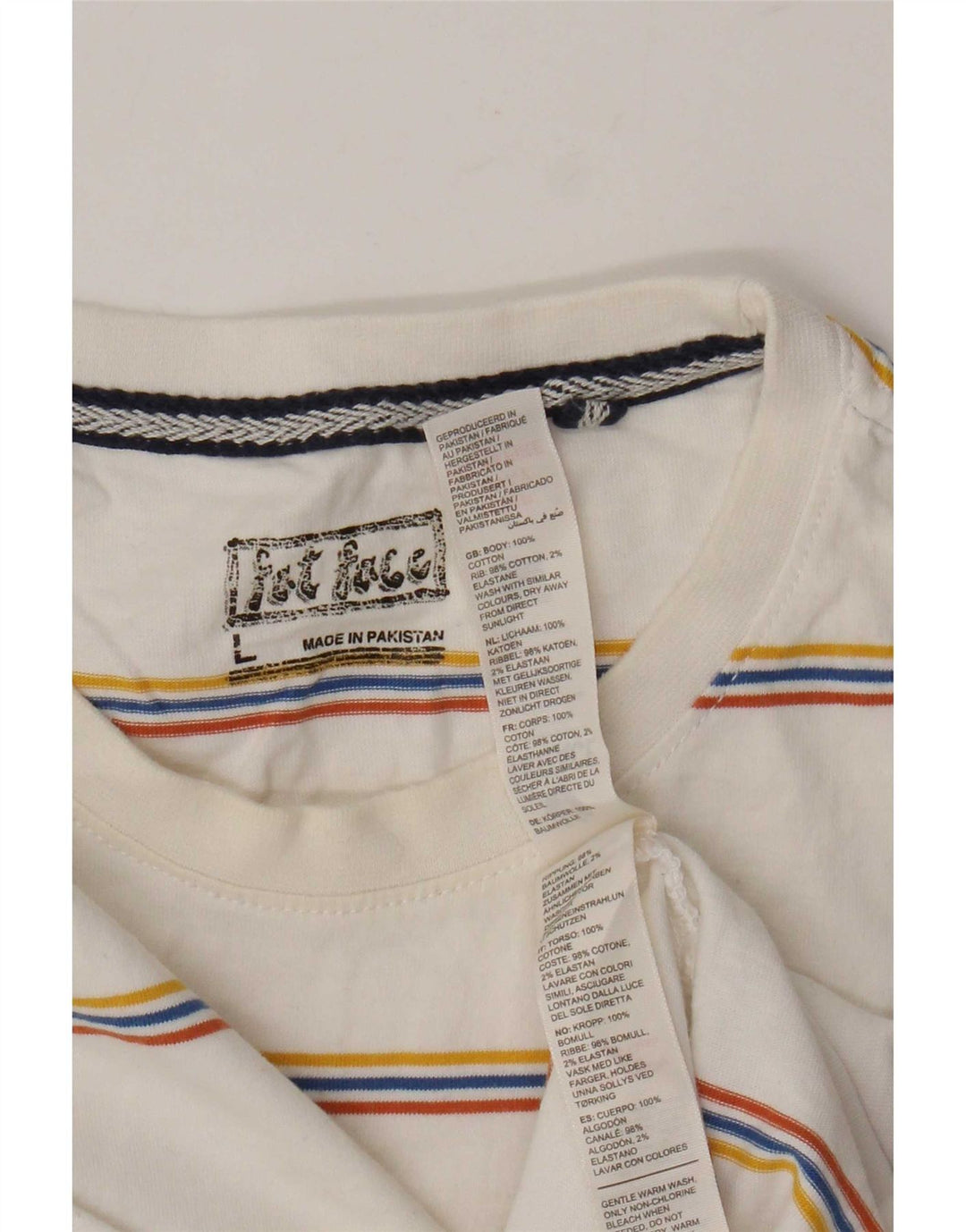 Tricou pentru bărbați Fat Face Top mare bumbac cu dungi albe