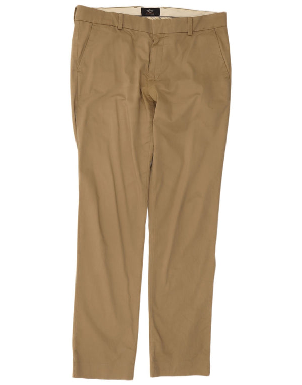 Pantaloni chino drepți pentru bărbați Dockers L34 L34 bumbac bej
