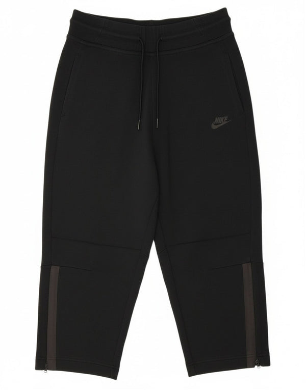 Pantaloni de trening capri Nike pentru bărbați, bumbac negru, bloc de culoare